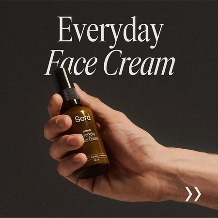 Sord Everyday Face Cream, leichte, feuchtigkeitsspendende Gesichtscreme für Männer, 50 ml