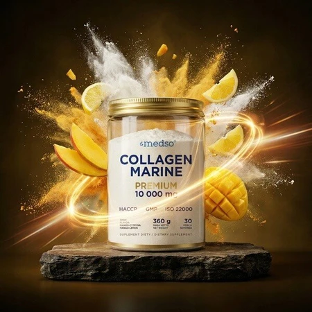 Medso Colágeno Marino Premium 10.000 mg, polvo, sabor mango-citrus, 360 g