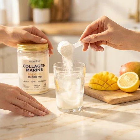 Medso Colágeno Marino Premium 10.000 mg, polvo, sabor mango-citrus, 360 g