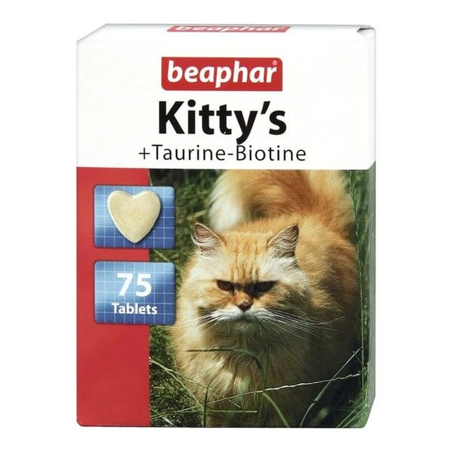Beaphar Kitty`s + Taurine - biotine, tabletki witaminowe dla kotów, 75 szt.: ceny i cechy