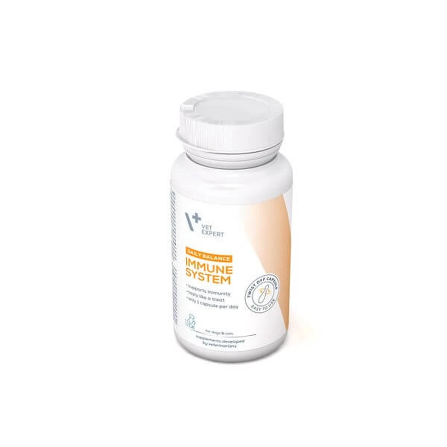 Vet Expert Immune system, apoyo inmunitario en perros y gatos, cápsulas twist-off, 30 uds.