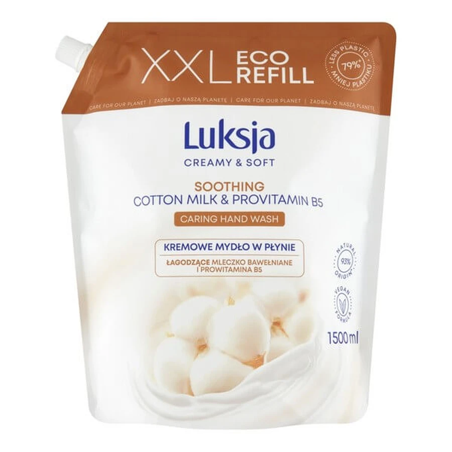 Luxja, săpun lichid, bumbac, 1500 ml (stoc)