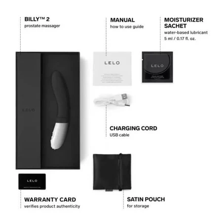 LELO Billy 2 Black, anal vibrator, 1 pc.