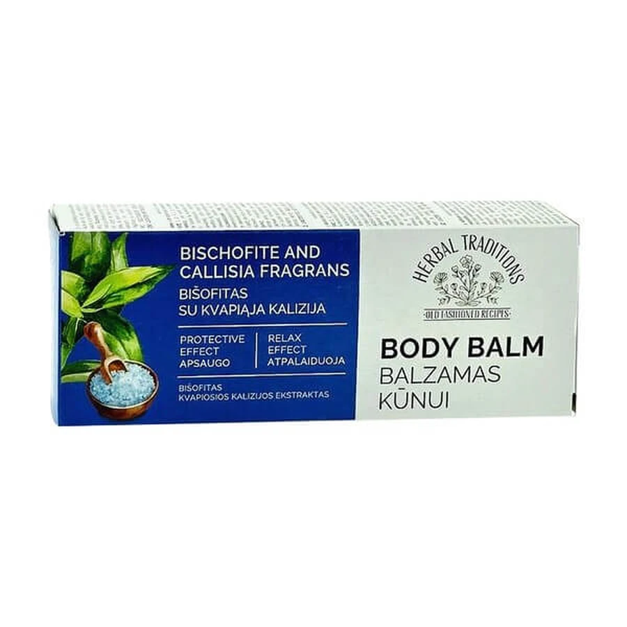 Balsam de corp Herbal Tradition, balsam de corp Bishofit cu mustață aurie, 75 ml