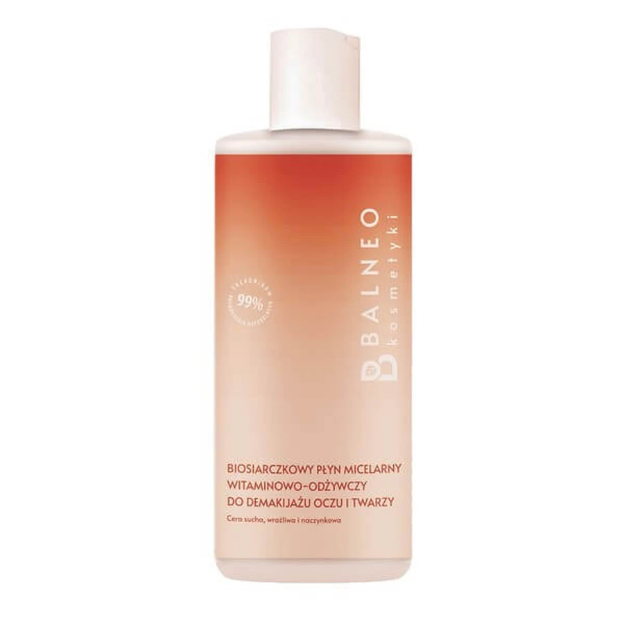 Balneocosmetics, biosulfide vitamine voedende micellaire fluid voor gezichts- en oogmake-up verwijdering, 300 ml
