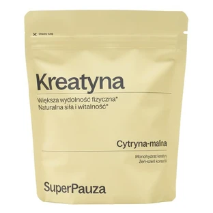 SuperPauza Kreatyna Super siła, proszek, smak cytrynowo-malinowy, 255 g