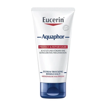Set de 2 x Eucerin Aquaphor, unguent regenerant pentru piele uscată, crăpată și iritată + INTENO Soft Care, șervețele de îngrijire, 10 buc.