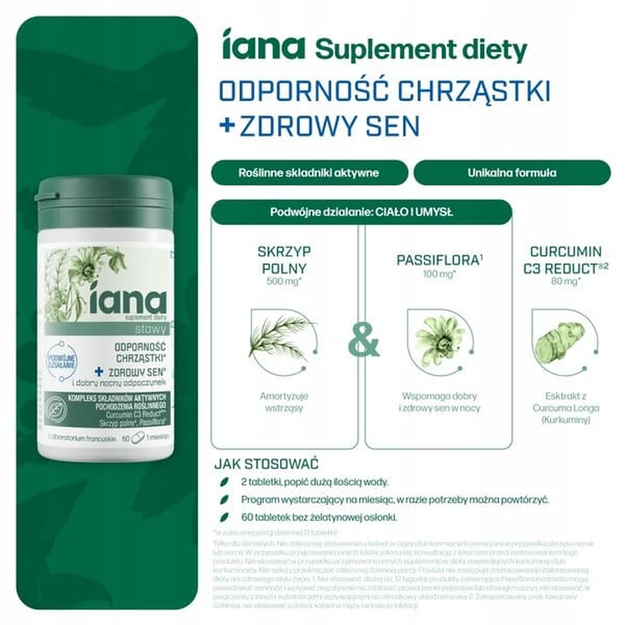 Iana Joints Cartilage Immunity + Healthy Sleep, tablets, 60 pcs.