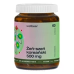 Wellbear Żeń-szeń koreański (Panax ginseng) 500 mg, kapsułki, 60 szt.: ceny i cechy