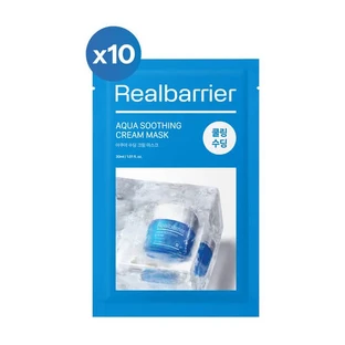 Real Barrier Aqua, mască de față calmantă, 10 x 30 ml