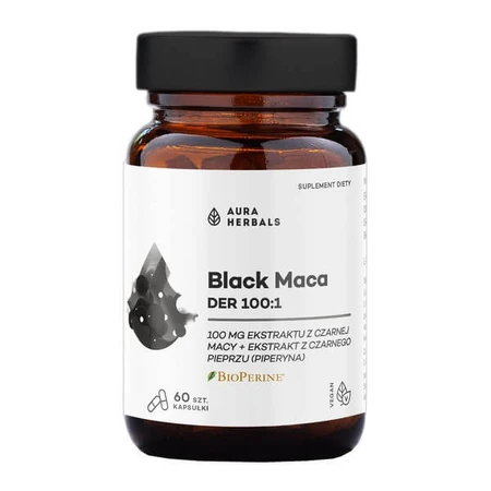 Aura Herbals Black Maca DER 100:1, capsules, 60 pcs.