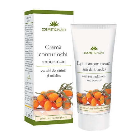 Crema contorno de ojos antibolsas con catina y aceite de oliva, 30 ml, Cosmetic Plant