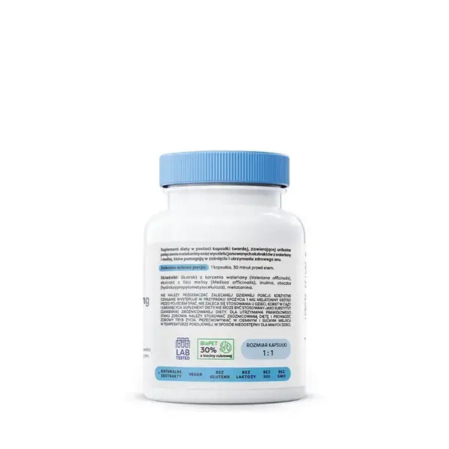 Osavi Melatonina 1 mg con valeriana y melisa, cápsulas, 60 uds.