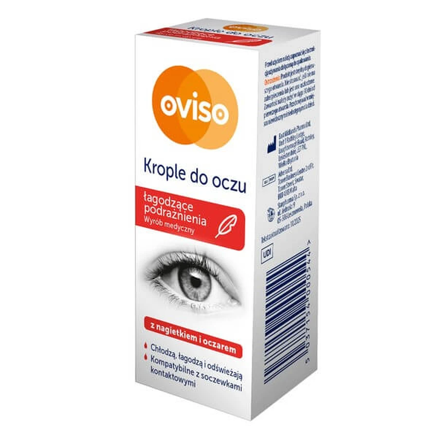 Oviso, krople do oczu łagodzące podrażnienia, 10 ml: ceny i cechy