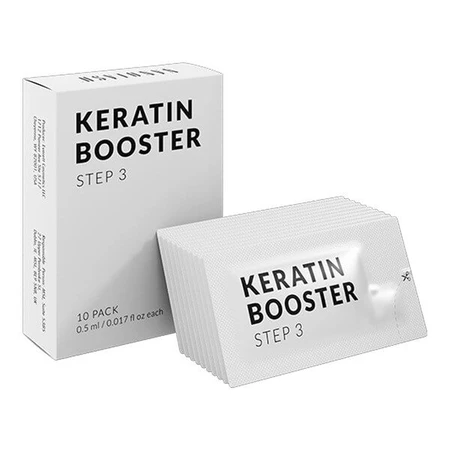 Nanolash Keratin Booster - Etapa 3, balsam de keratină pentru ridicarea și laminarea genelor, 0,5 ml x 10