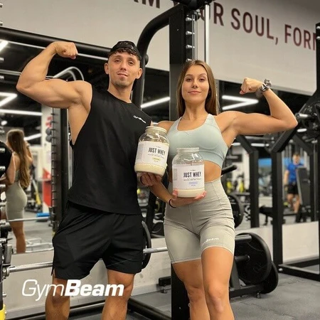 GymBeam Just Whey Protein Caramel sărat, pulbere, aromă de caramel sărat, 2000 g