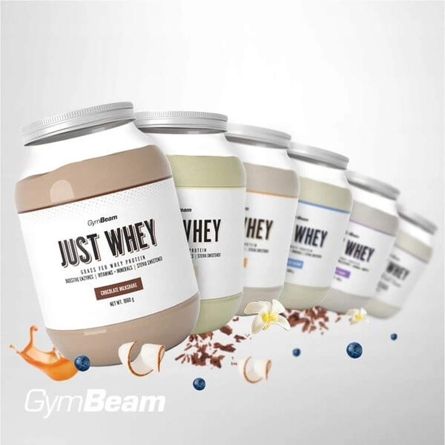 GymBeam Just Whey Protein Caramel sărat, pulbere, aromă de caramel sărat, 2000 g