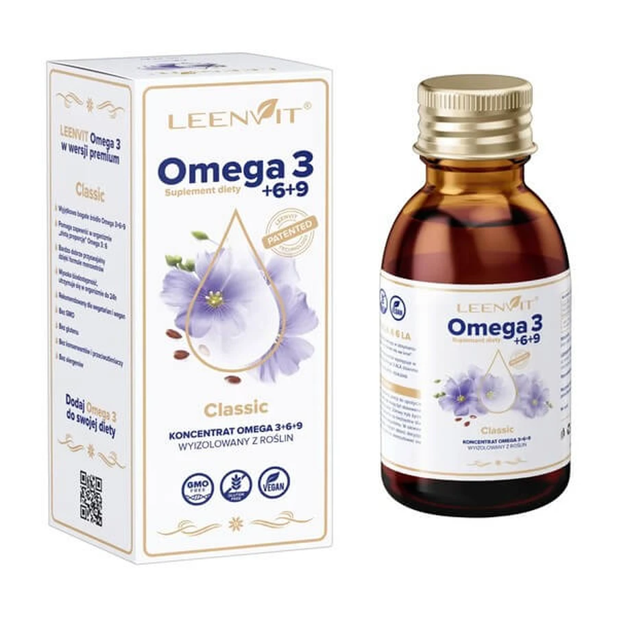 Leenvit Omega 3 Classic, liquide, 125 ml
