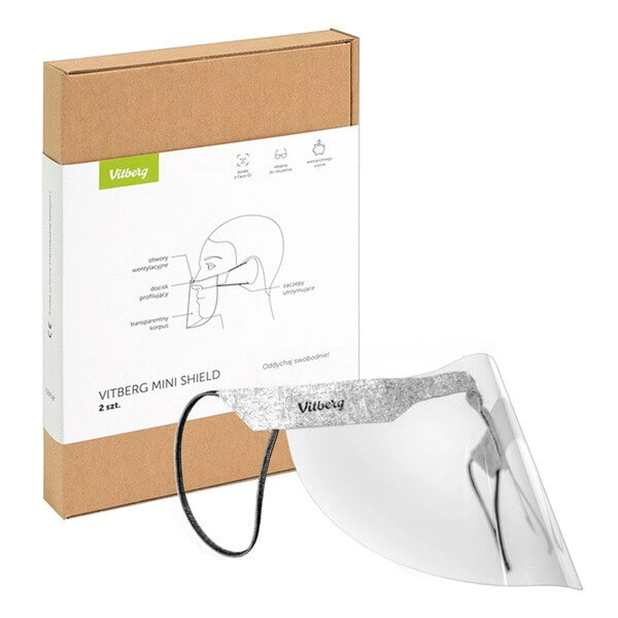 Vitberg Minischild, mond- en neusopening, maat S, 2 st.