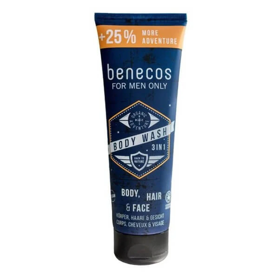 Benecos For Men Only, 3-in-1-Reinigungsgel, 250 ml