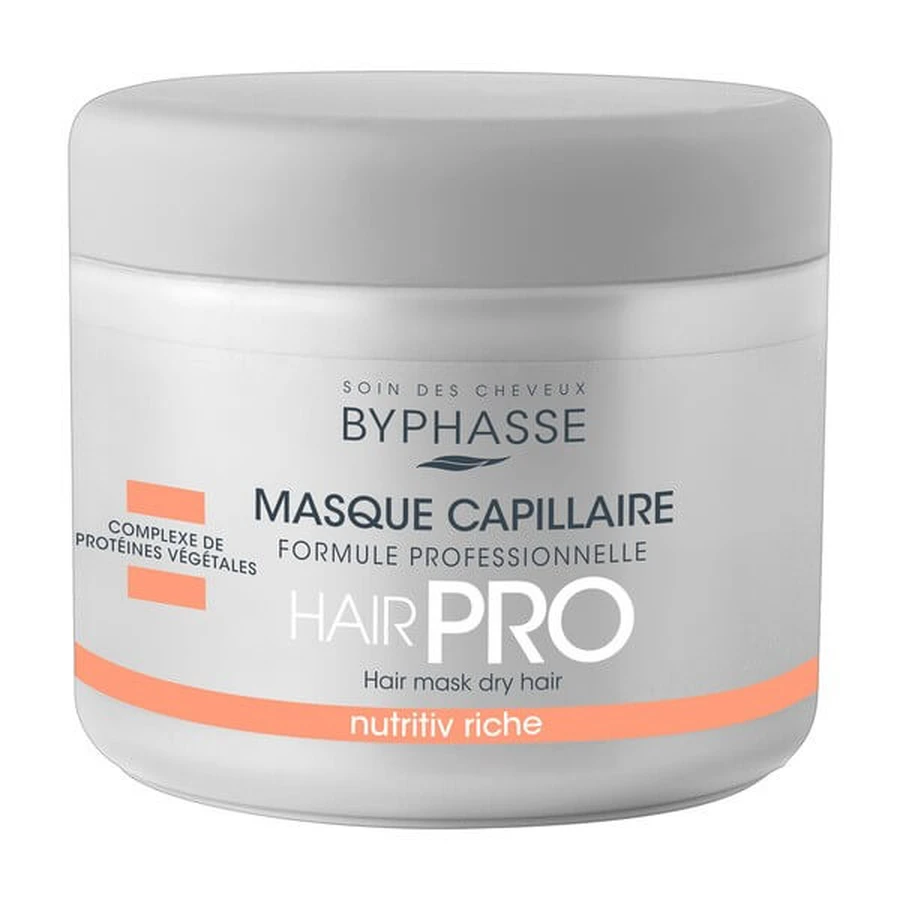 Byphasse Hair Pro, Nutritiv, mască bogată pentru păr uscat, 500 ml