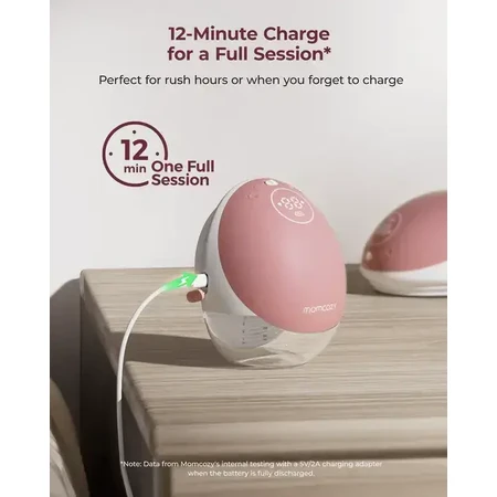 Momcozy M9, tiralatte singolo, colore rosso, 1 pz.