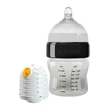 Yoomi, Zwarte set, 140 ml fles + warmer, 1 st.