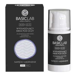 BasicLab Masculis, Cremă de ochi netezitoare pentru tensiune și fermitate, 15 ml