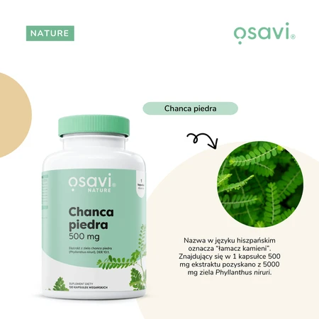Osavi Chanca piedra 500 mg, kapsułki twarde, 120 szt.: ceny i cechy