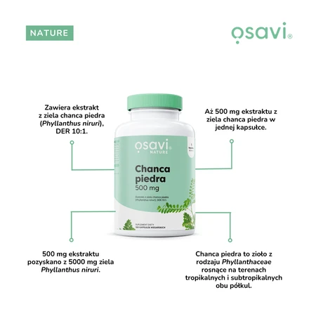 Osavi Chanca piedra 500 mg, kapsułki twarde, 120 szt.: ceny i cechy