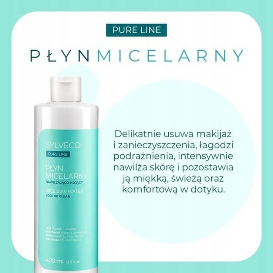 Sylveco Pure Line, hydraterende en verzachtende micellaire lotion, 400 ml