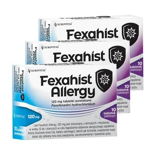 Set de 3x Fexahist Allergy, 120 mg, comprimate filmate, 10 buc.