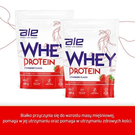 Zestaw 3x ALE Whey Protein Strawberry Flavor: ceny i cechy