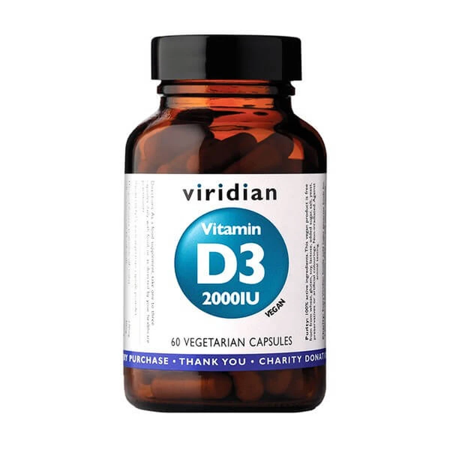Viridian Vitamina D3 2000IU, capsule, 60 pz.