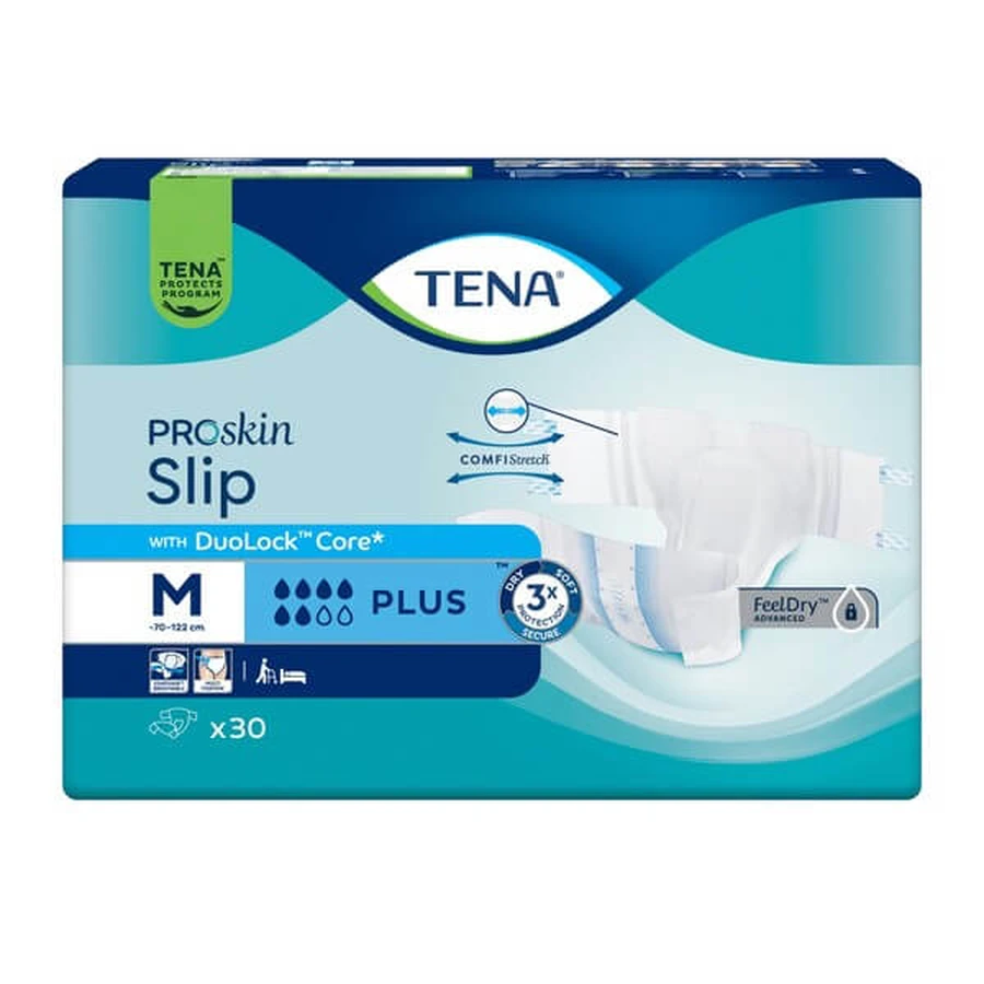 TENA Slip ProSkin Plus, pañales, talla M, 30 uds.