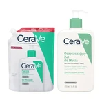 Set CeraVe, gel de curățare pentru ten normal până la gras, 473 ml + pachet de reumplere, 473 ml