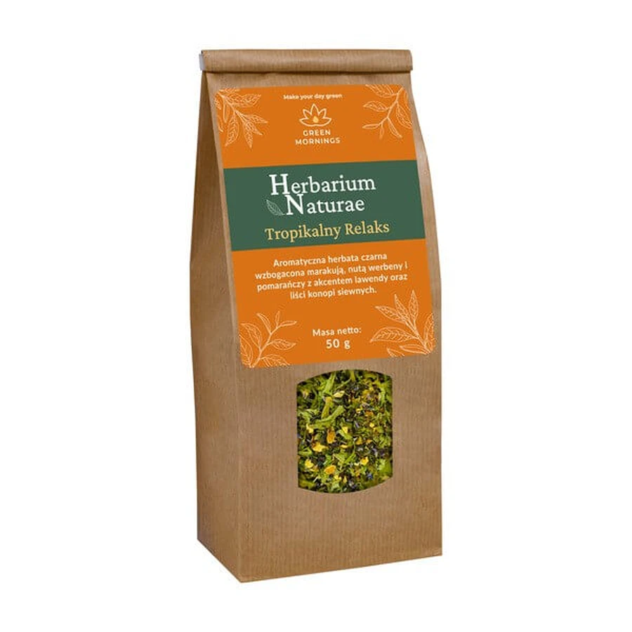 Green Mornings, Herbarium Naturae, Relaxare tropicală, compoziție de ceai negru, 50 g
