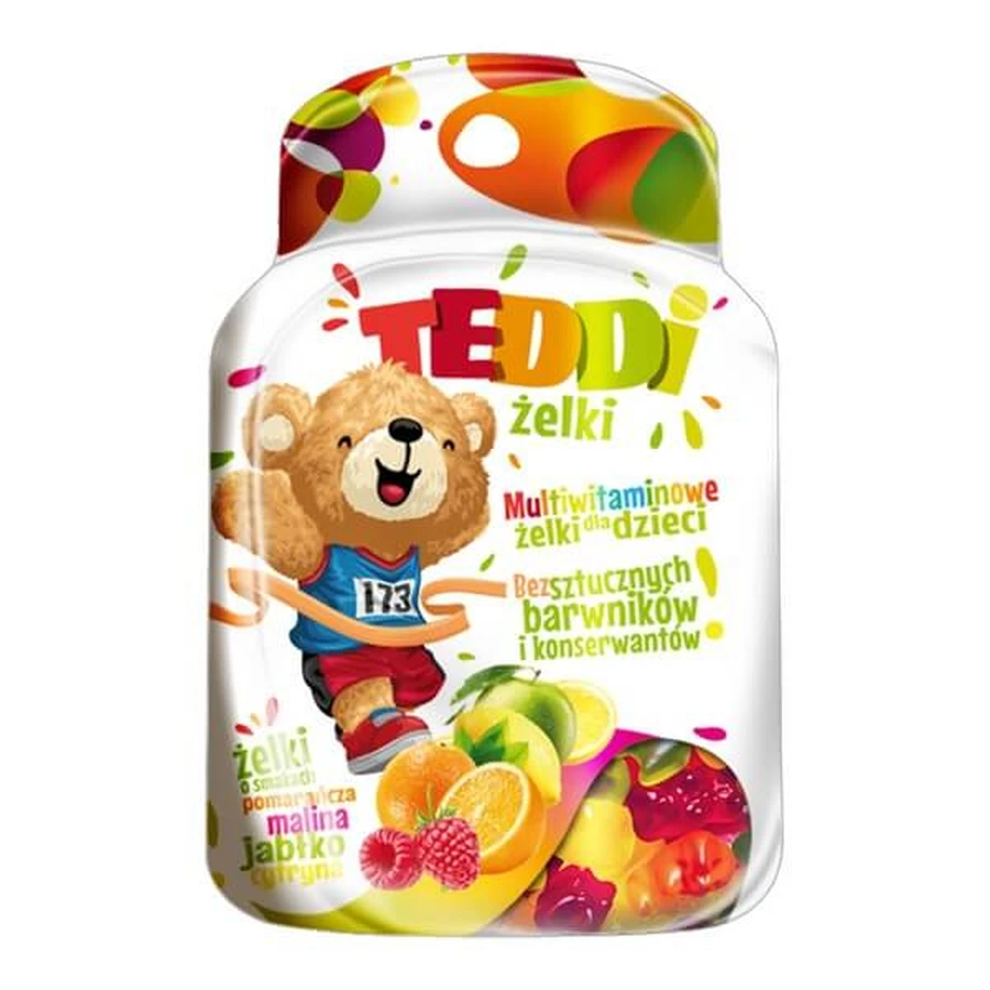 Medifar Teddi, multivitamine gelei, multivruchtensmaak, 60 stuks.