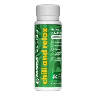 Cosma Cannabis Chill and Relax, liquido, aroma di tè al limone, 80 ml, 1 pz.