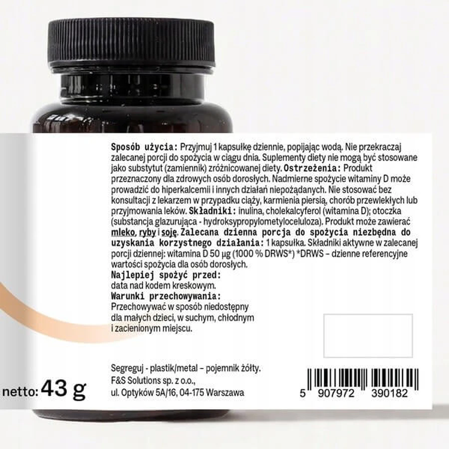Sundose Vitamina D3 2000 UI, capsule tari, 120 buc.