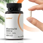 Sundose Vitamina D3 2000 UI, capsule tari, 120 buc.