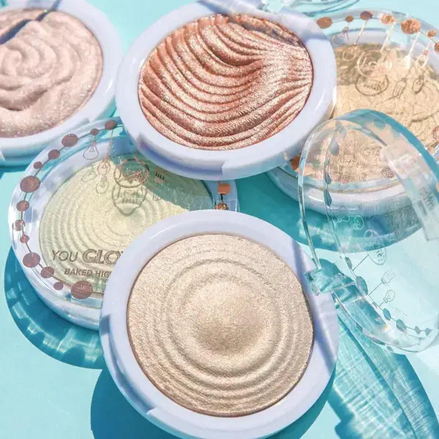 J.Cat Beauty, You Glow Girl, Baked highlighter for face and body, 104 Crystal Sand, 8.5 g