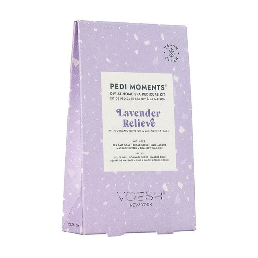 Voesh, kit pedicure in 4 fasi, sollievo alla lavanda, 1 pz.