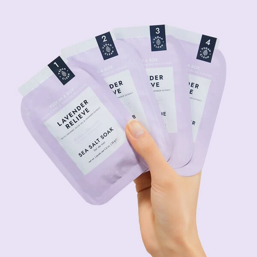 Voesh, kit pedicure in 4 fasi, sollievo alla lavanda, 1 pz.