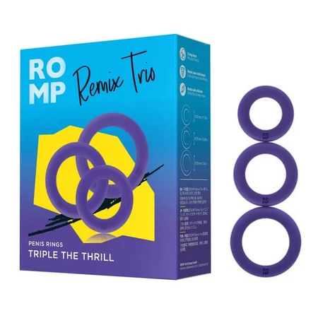 Romp Remix Trio, set inel de erecție, 3 buc.