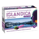 Medifar Islandica, pastiluțe, aromă de coacăze negre, 24 buc.