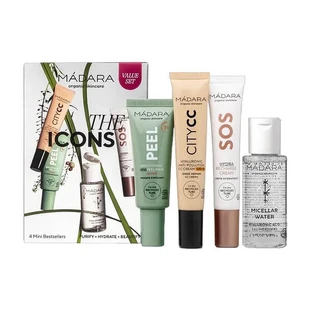 Madara The Icons Set Light, agua micelar, 50 ml + mascarilla iluminadora con ácidos AHA, 17 ml + crema facial, 15 ml + CC cream SPF15, 15 ml