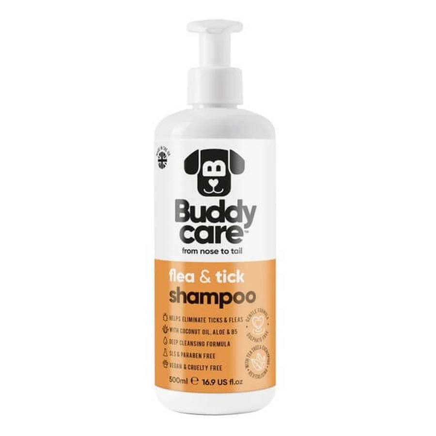 Buddycare, vlooien- en tekenshampoo, 500 ml