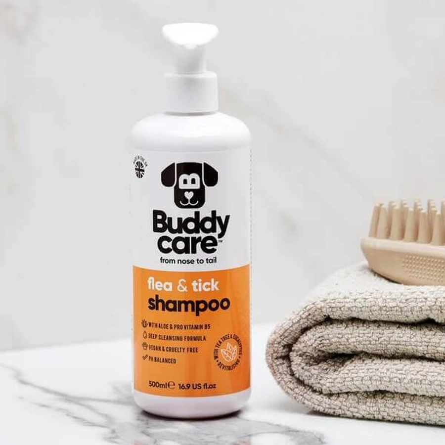 Buddycare, vlooien- en tekenshampoo, 500 ml