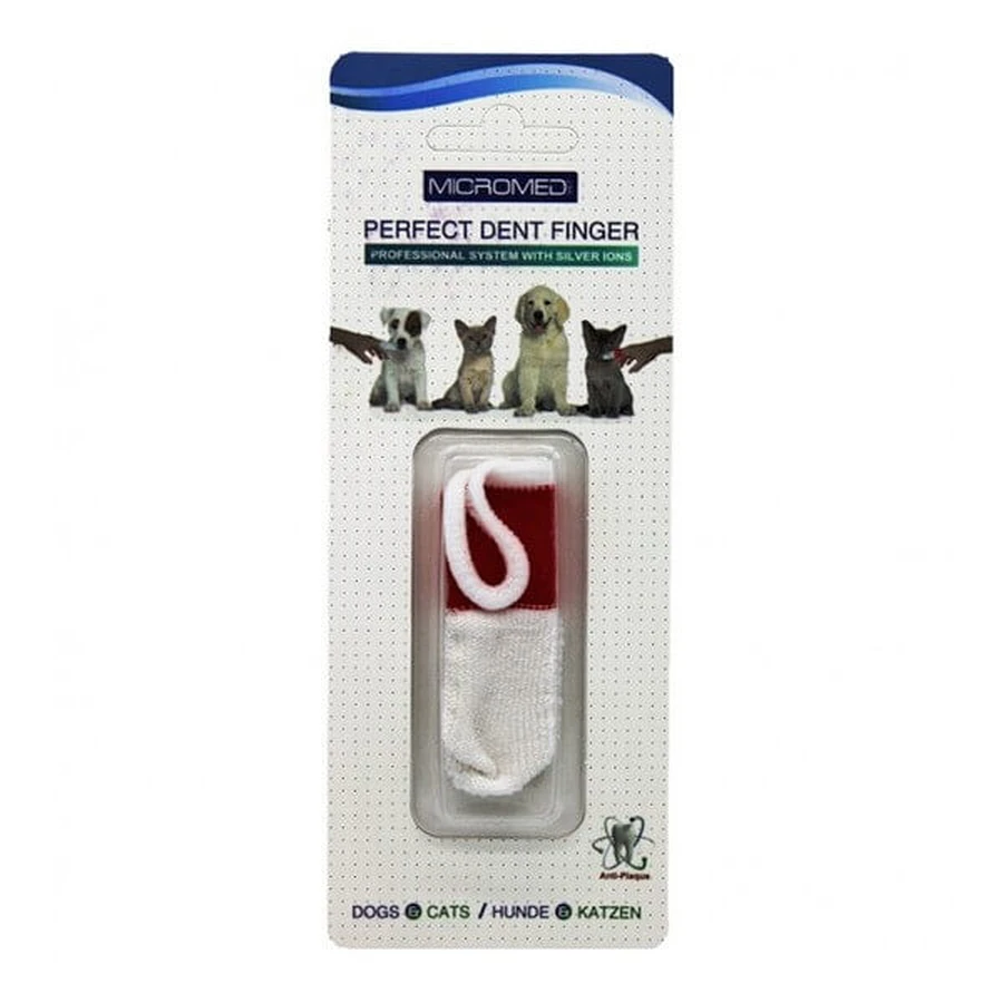 Micromed Perfect Dent Finger, nettoyeur de dents de chat, blister, 1 pc.